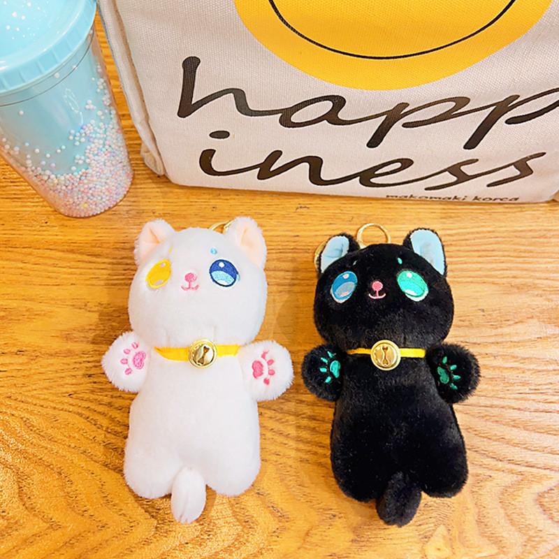 Adorable Plush Cat Keychain Soft Stuffed Animal Figure Cute Bag Charm Doll