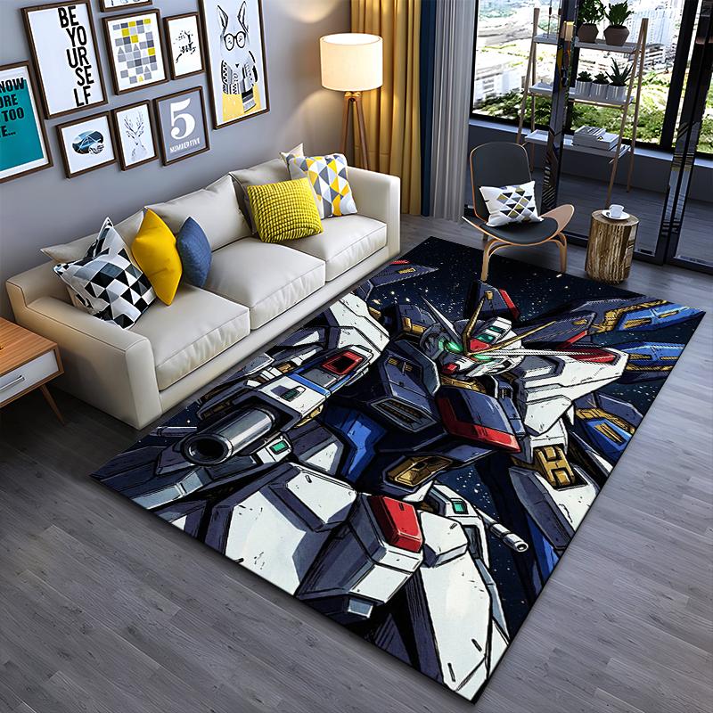 "Robot Mecha Design Cartoon Carpet for Living Room or Bedroom Decor" Suitable for use as an anti-slip for living room bedroom sofas