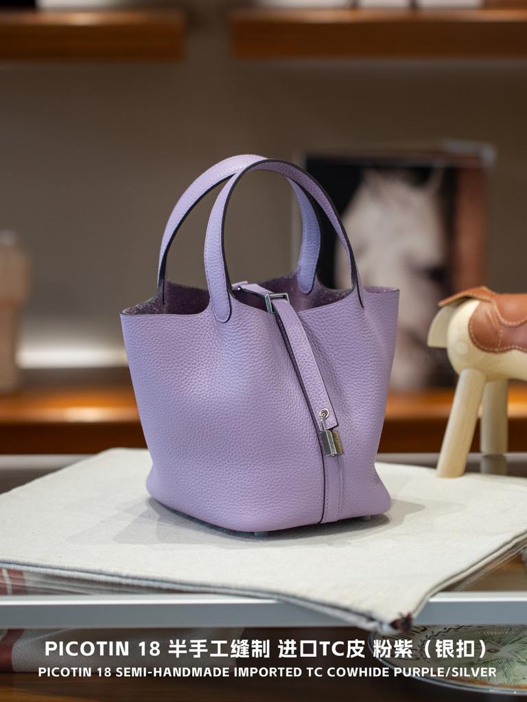 Picotin18 Half-Handled Top Layer Cowhide Tote Bag Hundred Styles Classic Womens Bag Handbag