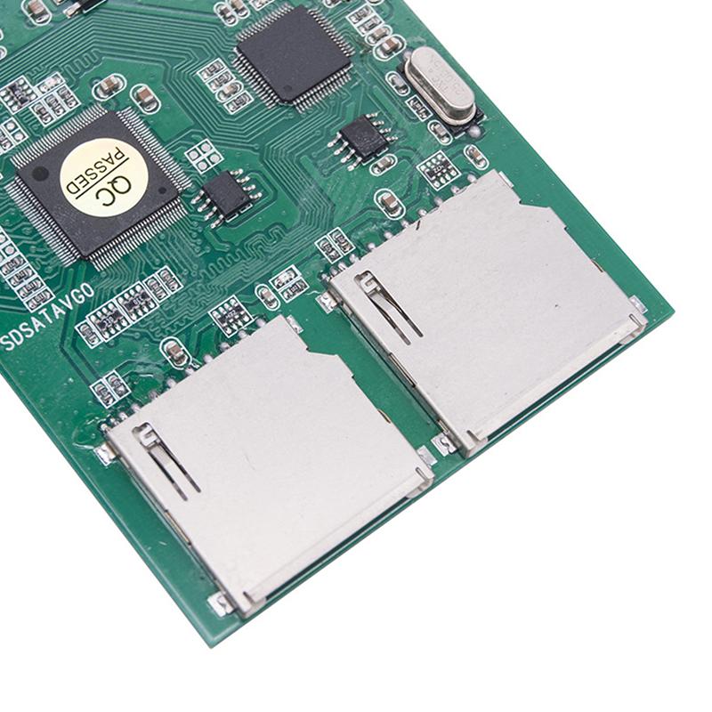 Dual Sd To Sata Hard Disk Adapter Card Industrial-Grade Sd To Serial Port Hard Disk Board Support Raid 0 High-Speed Stable