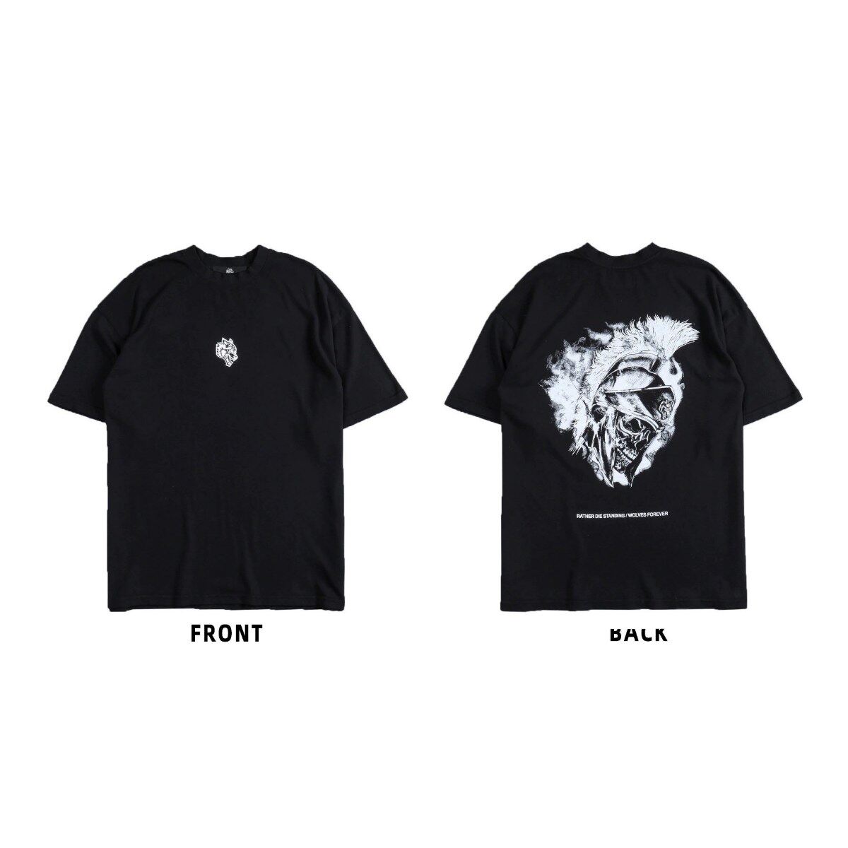 

New DARCSPORT Wolf Head Bushido Short Sleeve Men s and Women s Oversized Yk2 American Sports and Leisure Loose Printed Cotton T-shirt S