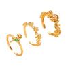 Rose Flower Ring Stackable Band Ring for Women Girls Adjustable Wrap Open Jewelry Gift for Birthday Valentine's Day