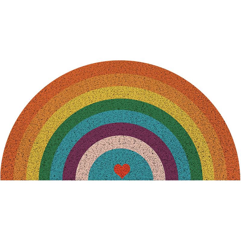 Arch Door Mats Outdoor Indoor Antiwear PVC Waterproof Ant-Slip Bedroom Rugs and Carpets Rainbow Printed Entrance Doormat