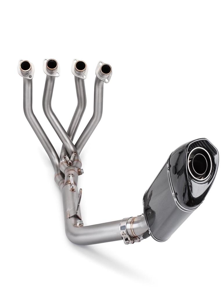 ZX4R/ZX4RR Stainless Steel Full Exhaust System: Front, Middle, and Rear Sections - Non-Destructive, Direct Installation