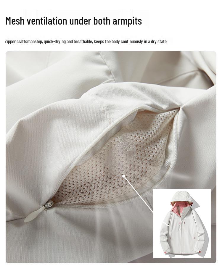 2024 Spring/Autumn Couple's Hooded Windbreaker - High Quality, Windproof, Waterproof, Wear-Resistant, Trendy, Versatile Solid Color Jacket