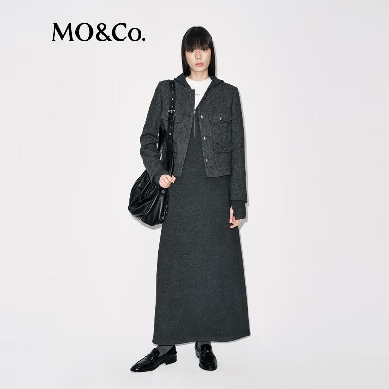 MO&Co. Women's Hooded 100% Wool Sweater