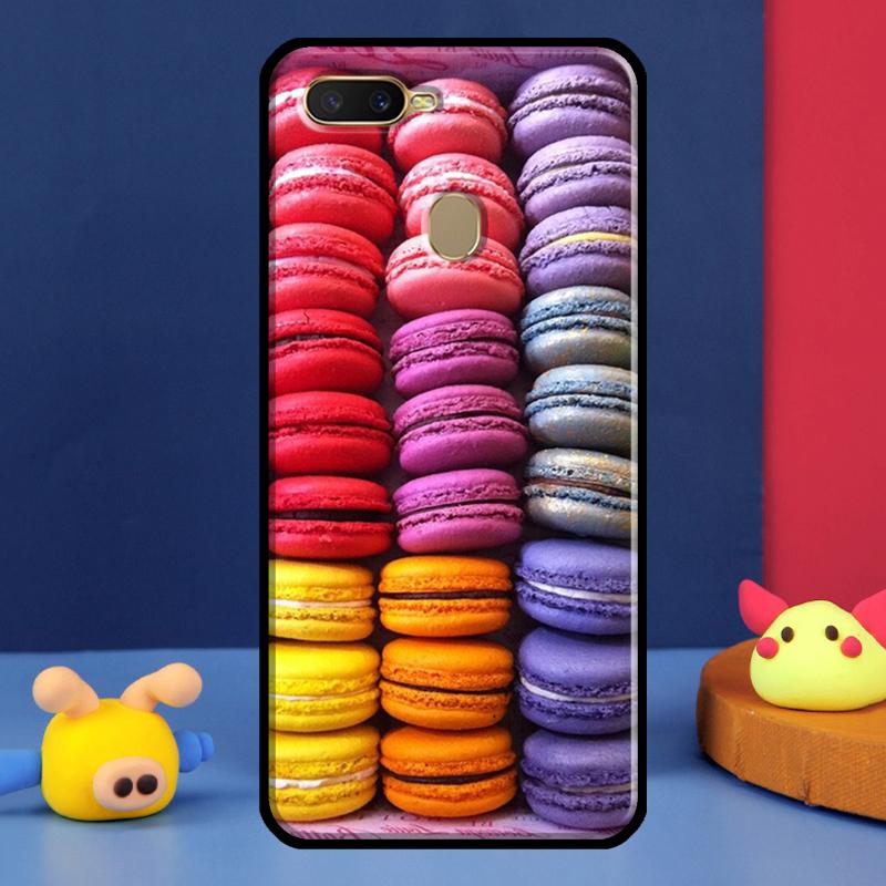 Macarons Cake Dessert Case For Oppo A98 A78 A58 A15 A16 A17 A5 A9 A91 A52 A72 A76 A96 A74 A94 A54 S A57 A77 Cover