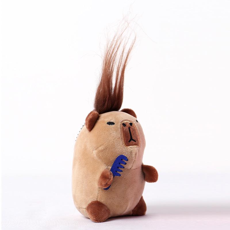 Cute Ugly Capybara Plush Keychain Kawaii Water Hog Doll Bag Pendant Charm Gift