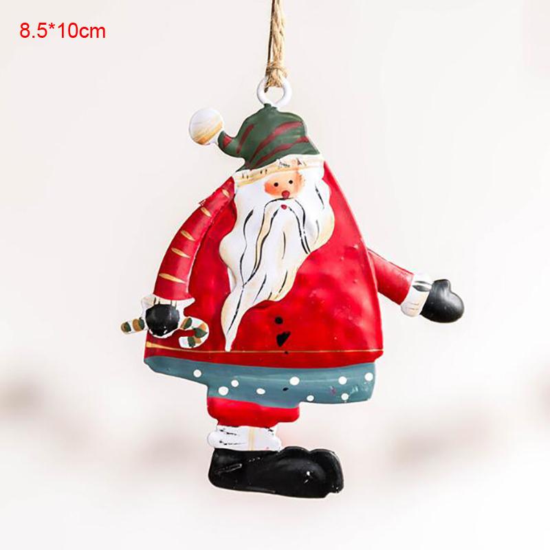 Christmas Pendant Xmas Tree Decorations Hanging Metal Ornaments DIY Santa Claus Snowman Party Kids Toys Gift Xmas New Year 2025