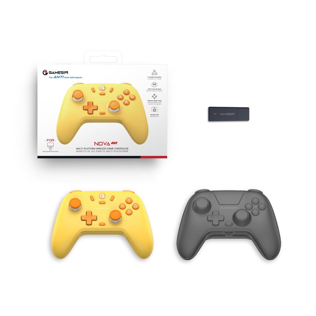 GameSir Nova Lite Wireless Controller Bluetooth Gamepad for Windows Steam Deck Hall Effect Turbo Rumble Vibration Nova Lite - 2.4G & PC, iPhone,