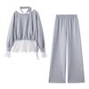 2025 Stilvolles Sweatshirt- und Hosen-Set mit Spitze für Frühling/Herbst
