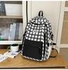 Japanese Preppy Plaid Backpack Middle School Student Schoolbag Teen Girls Sweet Cute Daypack Large Light Outings Travel Rucksack