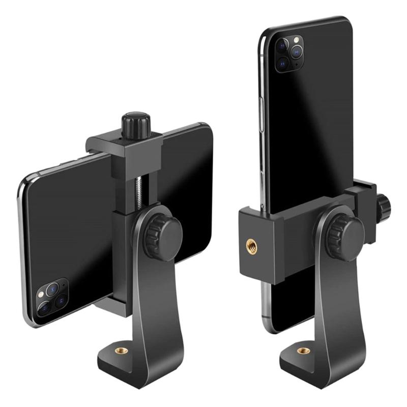 Adjustable Smartphone Tripod Mount Holder Clip for Selfies and Monopods Universal Phone Clamp Accessory