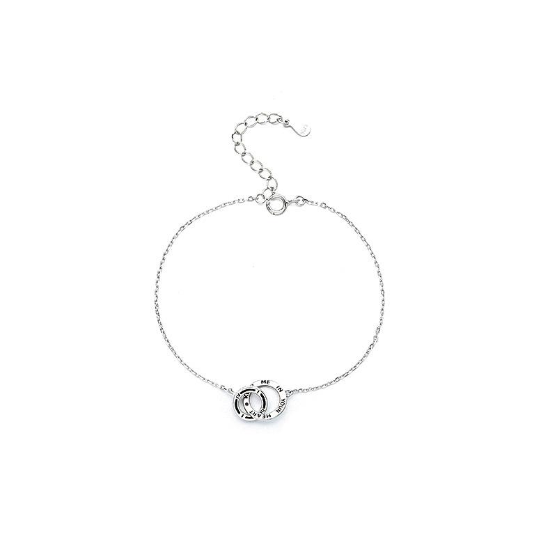 Interlocking Couple Bracelet Korean Version of Simple Niche Woven Hand Rope Valentine's Day Gift for Girlfriend