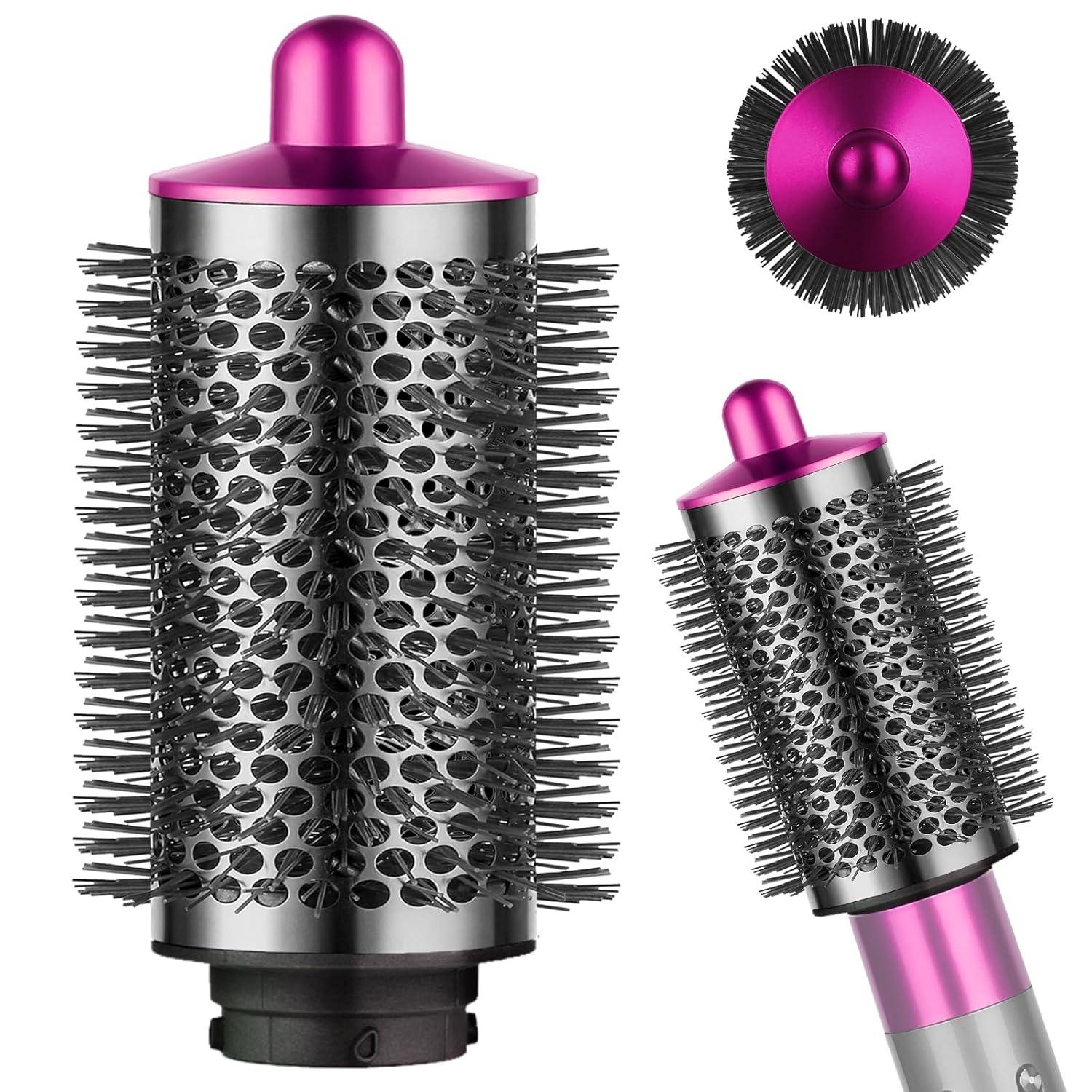 Большая круглая объемная щетка для насадок Dyson Airwrap, никель/медь, более крупный овальный объемный стайлер для пышной укладки розовый