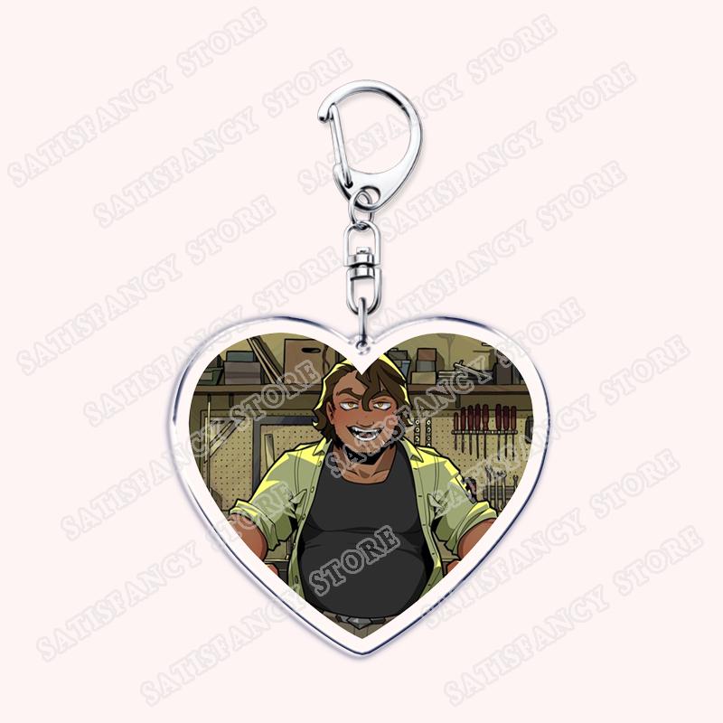 YKMET Game Love Boyfriend To Death Heart Shape Keychain for Accessories Pet Strade Ren Keyring Jewelry Friends Fans Gamers Gifts