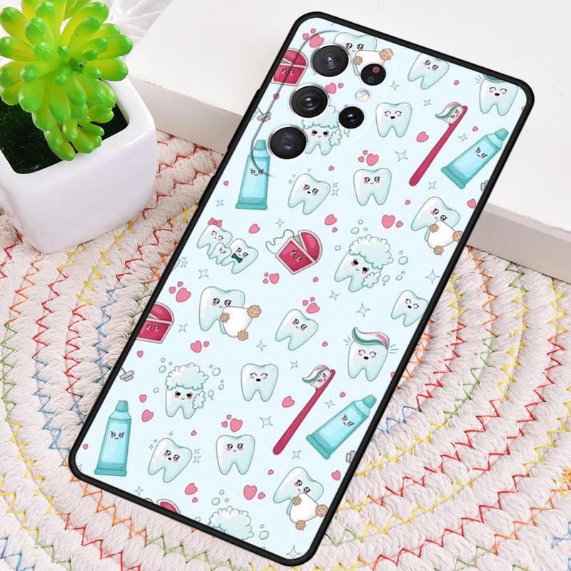 Dentist Tooth Pattern Phone Case for Samsung Galaxy note 10 pro S26 Ultra S23 S24 FE S25 S21 S22 PLUS shockproof Cove