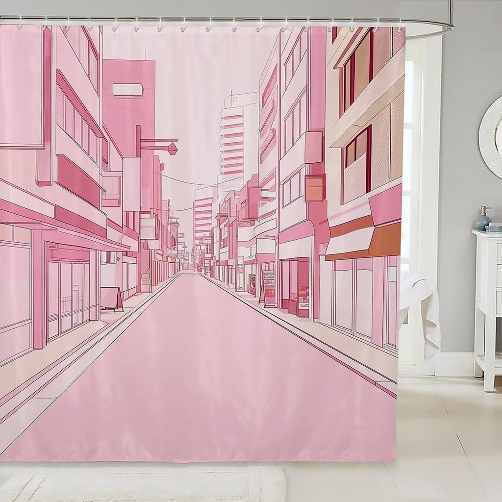 Koi Fish Shower Curtain Japanese Style Bath Curtain Boys Girls Ocean Marine Lotus Leaf Bathroom Shower Curtain Set Waterproof