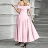 Sexy One-shoulder Back Elegant Color Tube Top Dress For Women