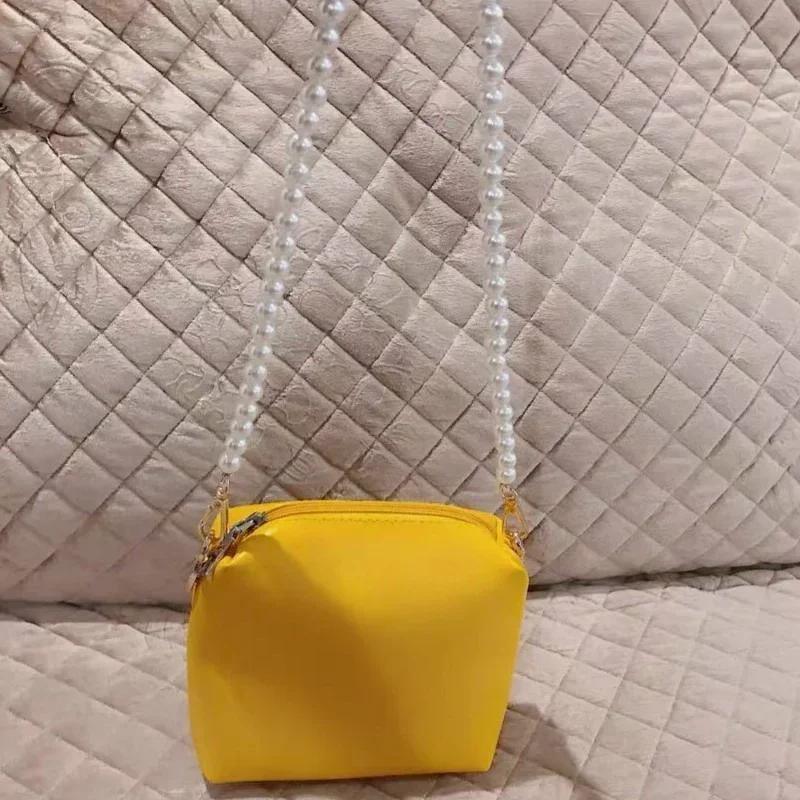 Fashion Pearl Chain Bag Strap Handbag Shoulder Strap DIY Cross Body Pearl Chain Handle Replacement Necklaces for Women Gift