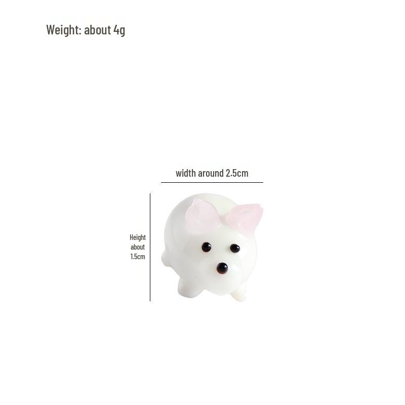 Teddy, Corgi, Shiba Inu, and Pomeranian Glass Animal Ornaments