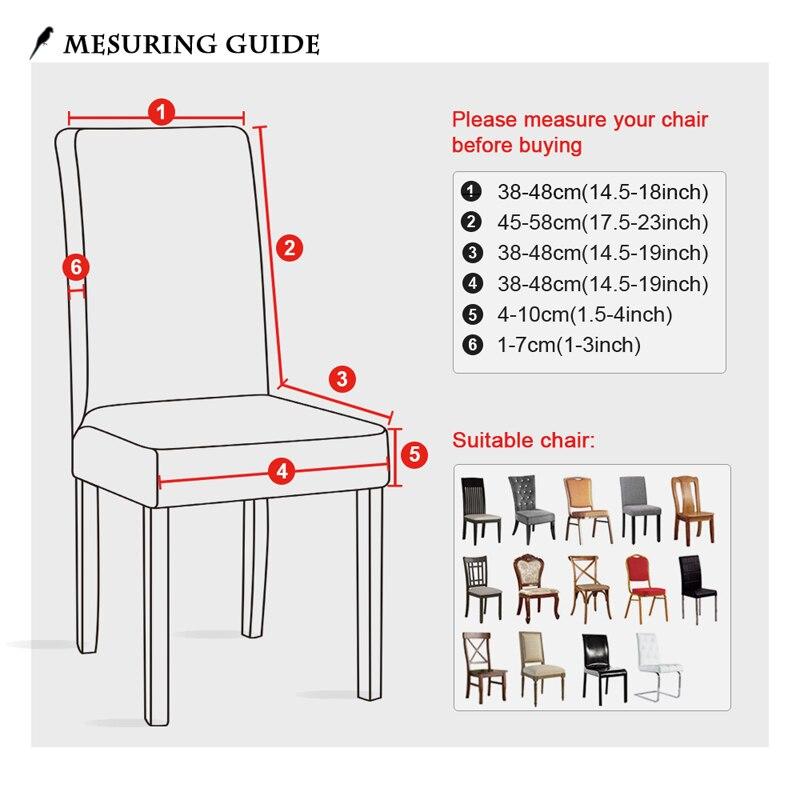 1/2/4/6 Pcs Velvet Extensible Dining Chair Cover Spandex Slipcover Case For Kitchen Dining Room Chair Covers Elastic Stretch