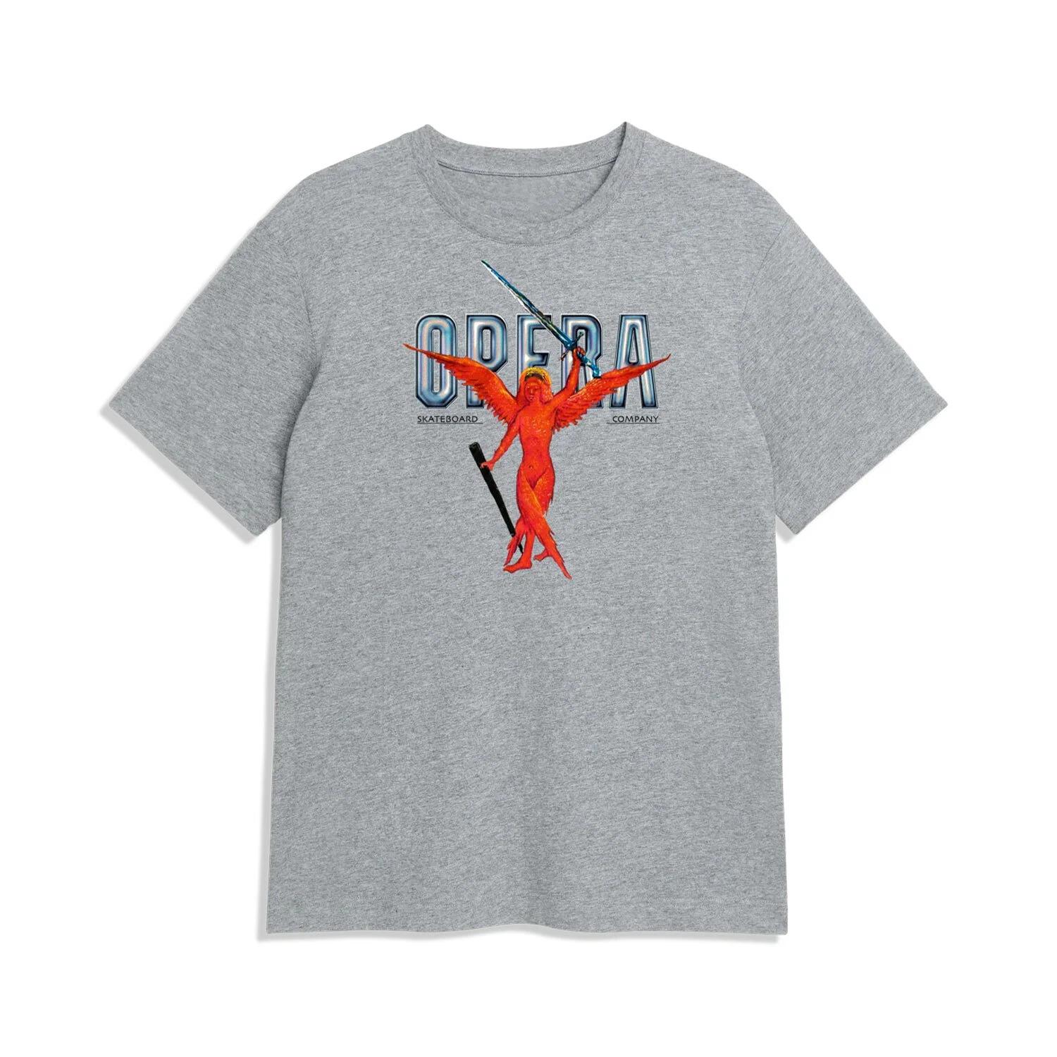 Opera Skateboards Shirt Sword Heather Grey L