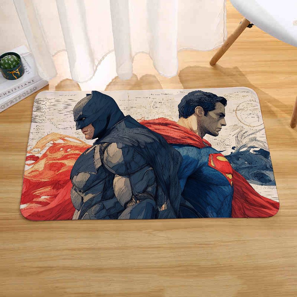 S-Superman Floor Mats Home Laundry Rug Carpet For Living Room Decor Lounge Area Anti-slip Foot Mat Entrance Doormat