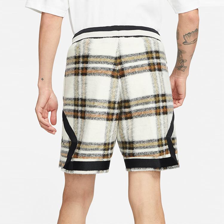 Jordan Varför inte? Retro Sport Snörning Casual Shorts Med Heltryck Rutig Ull Herrshorts Ljus Rödbrun DC3250-104