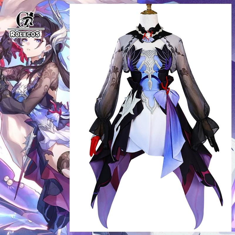 Game Honkai Star Rail Hysilens Cosplay Costume Wave Strumming Knight Hysilens Women Dress Halloween Carnival Party Suit