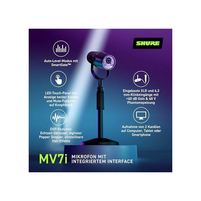 Shure MV7i Micro dynamique