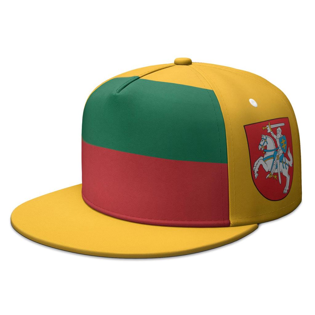 Litwa Czapka z płaskim daszkiem Niestandardowe Logo z Nazwą Kraju Czapka Hip-hopowa Flaga Narodowa Lt Lietuva Lietuvos Litewski Nadruk Zdjęcie Nakrycie Głowy