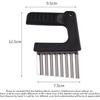 Stainless Steel Potato Chip Slicer Crinkle Cutter with Ergonomic Handle for Potato Carrot Veggies Serrator Salad Chopping Knife
