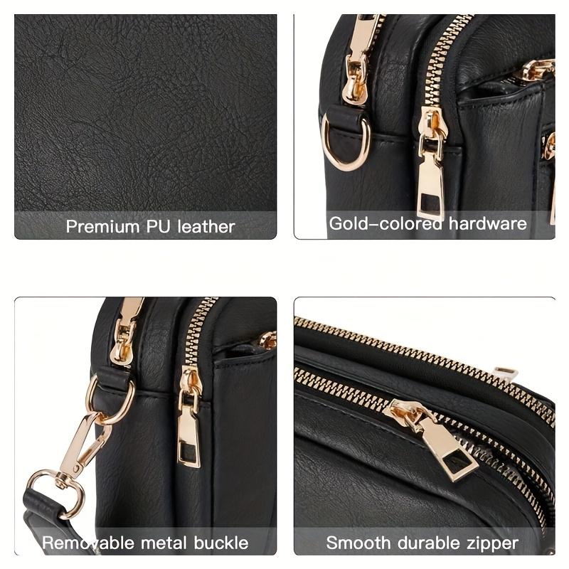 Fashion square women's cross-body bag large capacity PU multi-functional casual shoulder bag