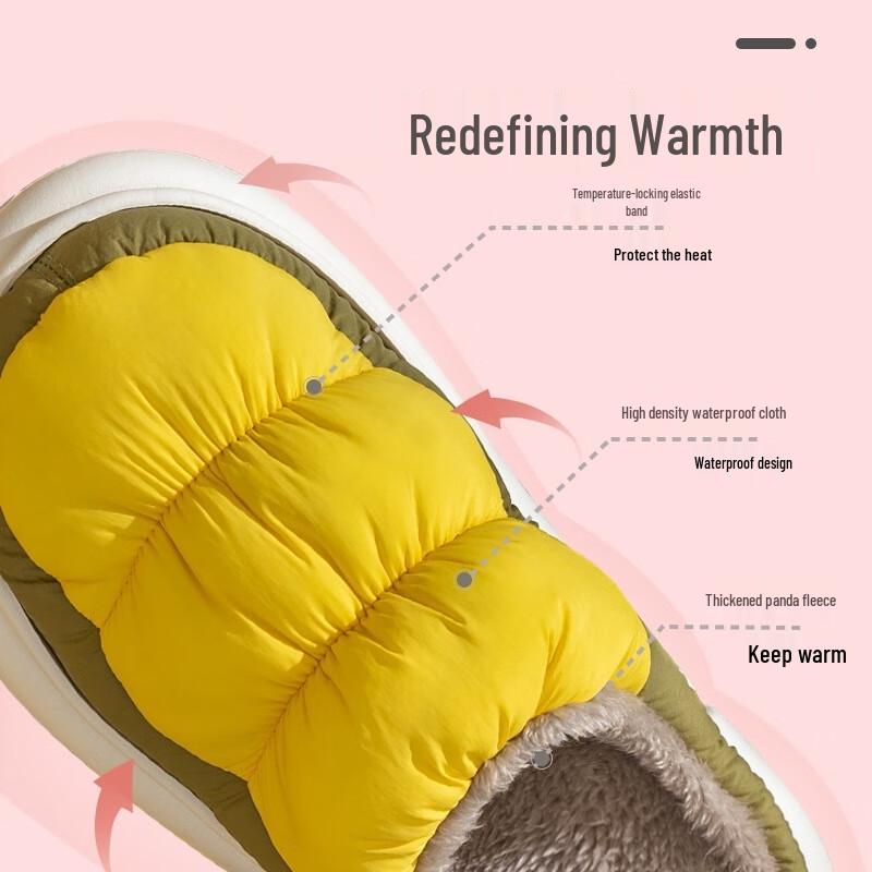 Gureide Anti-Slip Thickened Soft Sole Cotton Slippers