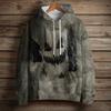 Women's Fashion Long Sleeve Pullover Halloween Print Hooded Pocket Sweatshirt