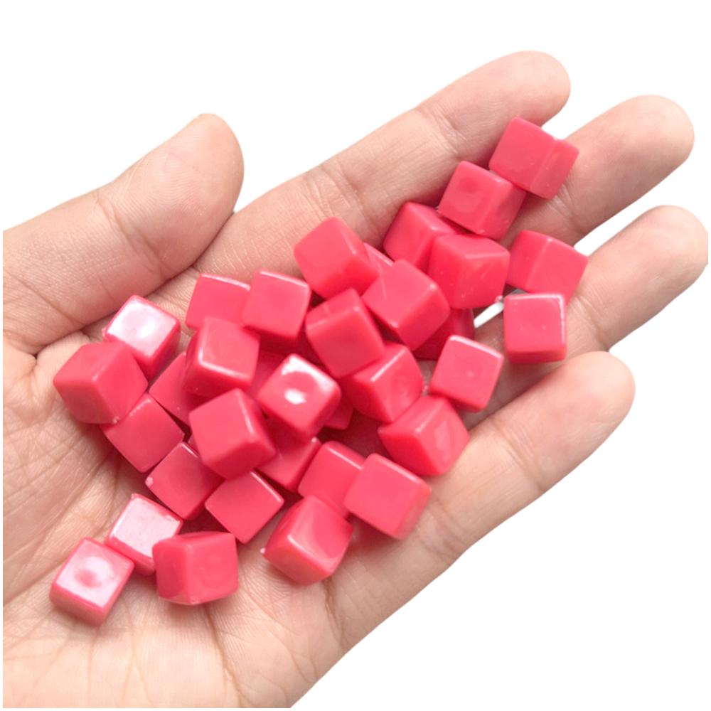 50Pcsset Solid Color Gold Black Blank Cube Square Corner Acrylic Dice Chess Piece Right Angle Sieve 8Mm Cube For Board Game