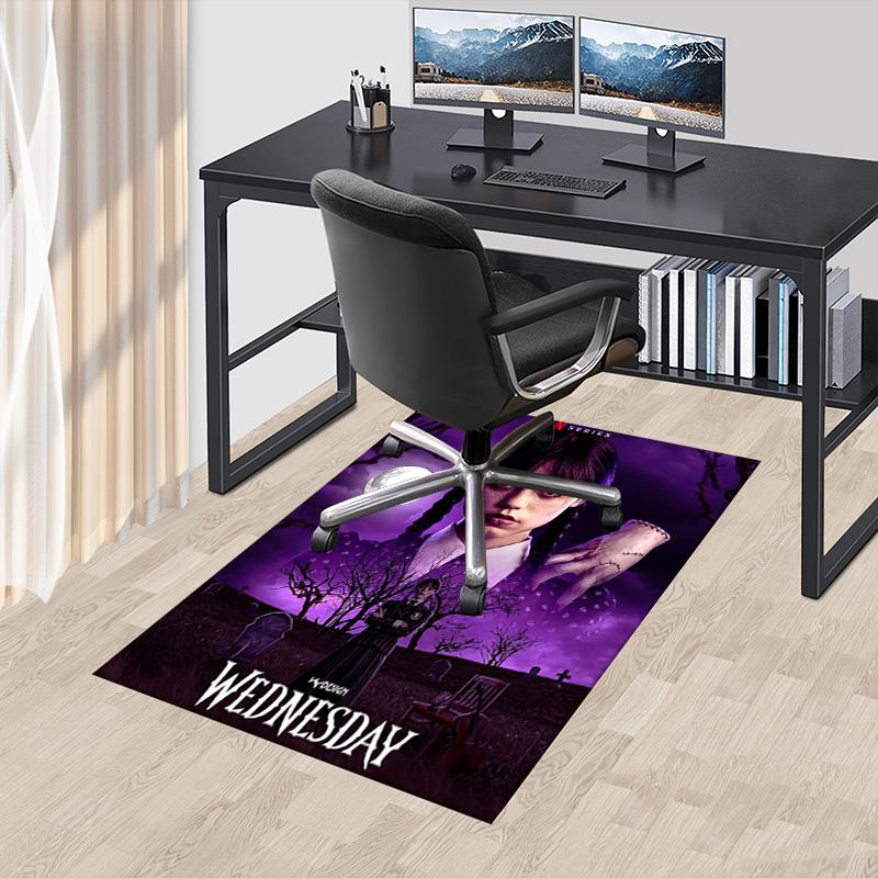 1pc Wednesday Addams Returns Carpet for Playroom Bedroom Living Room Sofa Home Decor,kids Game Area Rug Non-slip Floor Mat Y82675