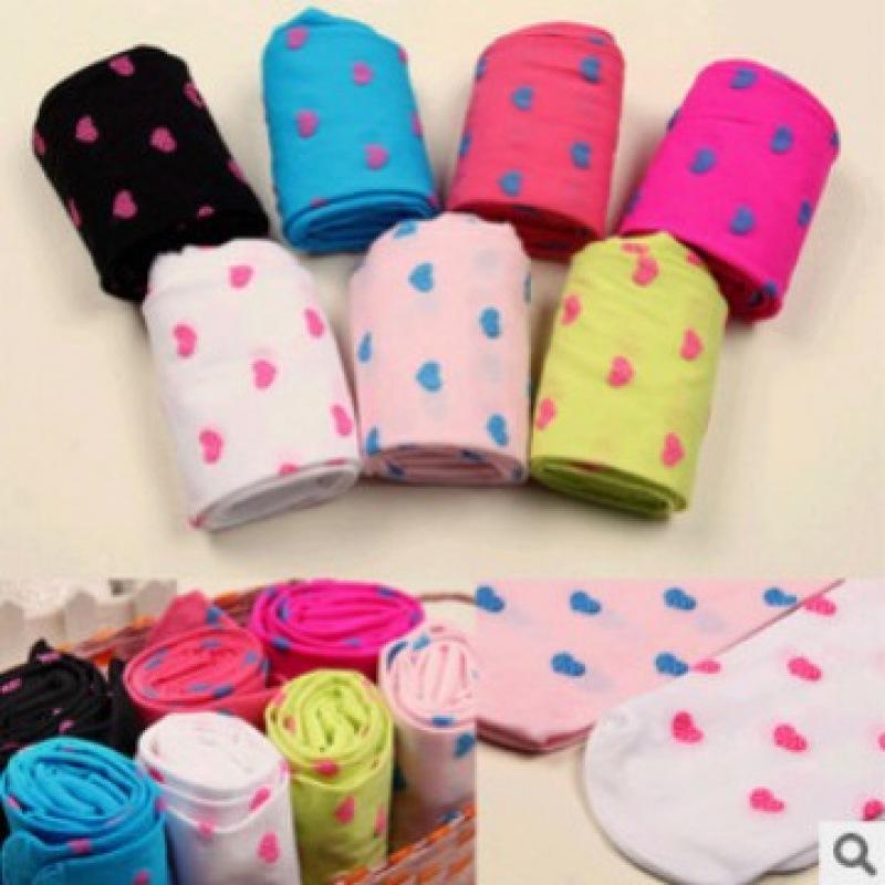 

Velvet Candy Color Heart Polka Dot Girls Tights for Spring & Autumn Height 105-130 cm