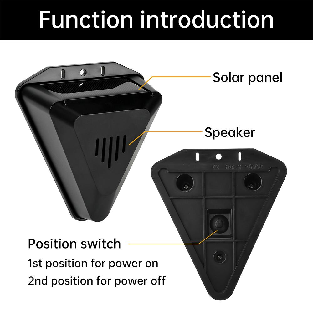 Outdoor Solar Infrared Motion Sensor Alarm 119db Siren Strobe Light IP11 Waterproof Villa Farm Yard Garden Security Alarm System