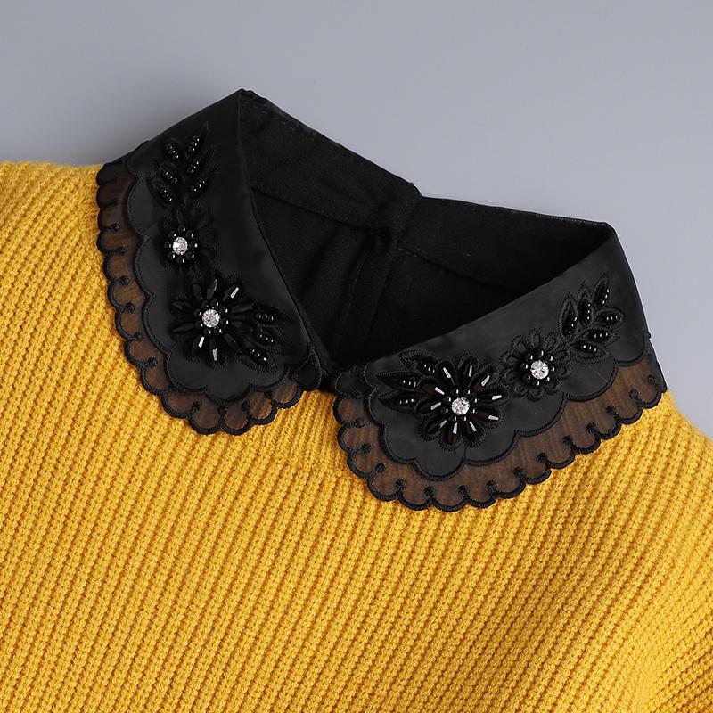 White Lapel Fake Collar Neck Decorative Chiffon Cotton Chocker Women Detachable False Collar Shirt Doll Lace Ladies Half Shirt