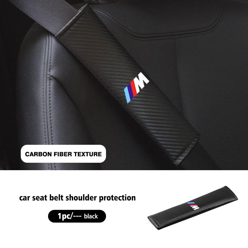 Car Belts Covers Padding Carbon Fiber Belt Shoulder Accessories For BMW E30 E34 E36 E39 E46 E52 E53 E60 E61 E62 E70 E71 E83