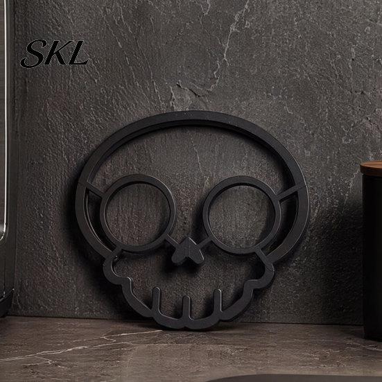 Silicone Egg Mold Fried Mold, Halloween Theme Skull Shape, Non-Stick High Temp Resistant Ring, Breakfast Cooking Tool Kitchen Gadget Temperature
