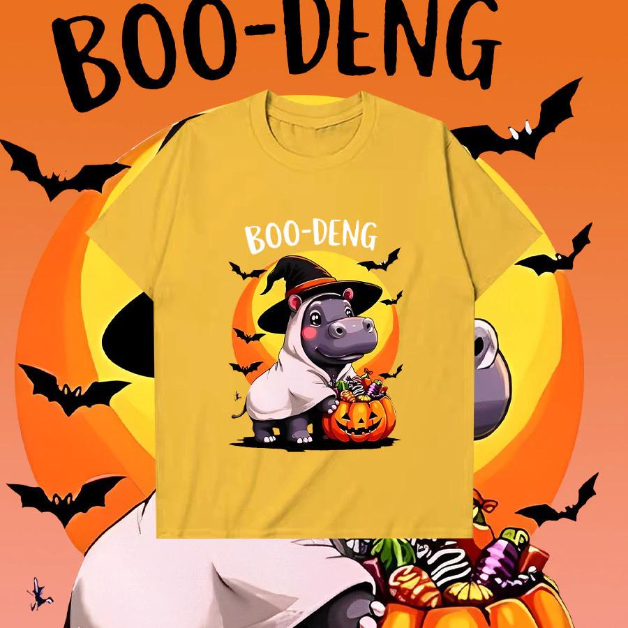 Футболка с принтом крошечного бегемота Moo Deng Tiny Baby Hippo Star Thailand Cute Pygmy — фото 4