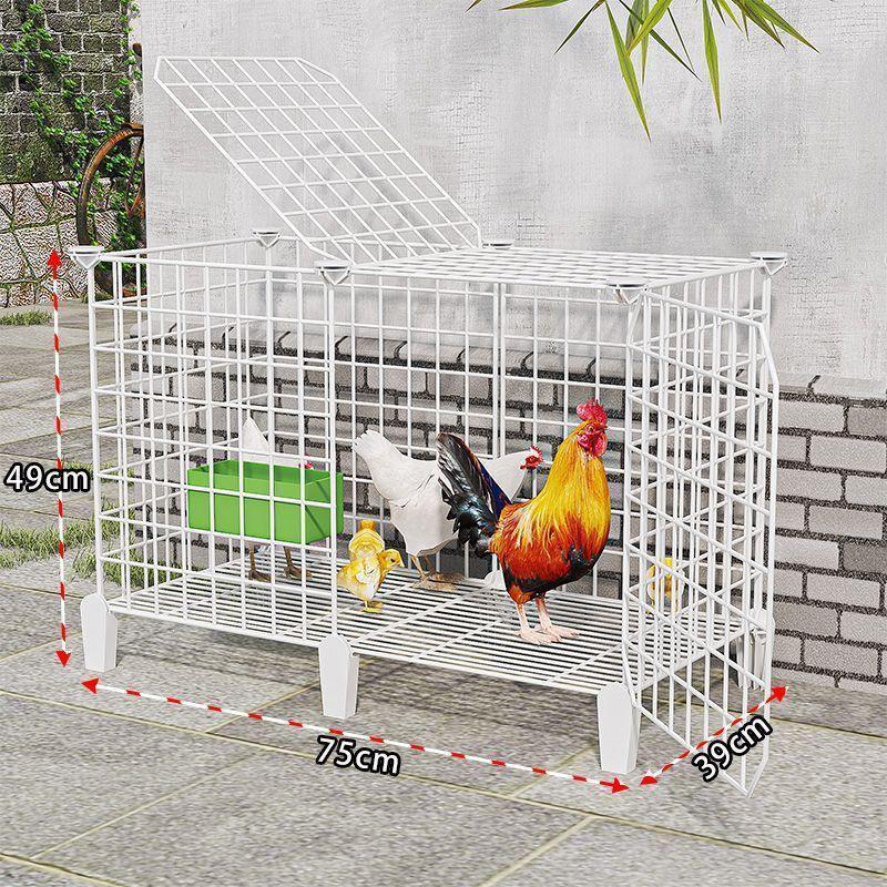 Large Iron Chicken Coop & Rabbit Cage for 20 Birds, 3-Layer, Indoor/Outdoor with Automatic Waste Cleaning