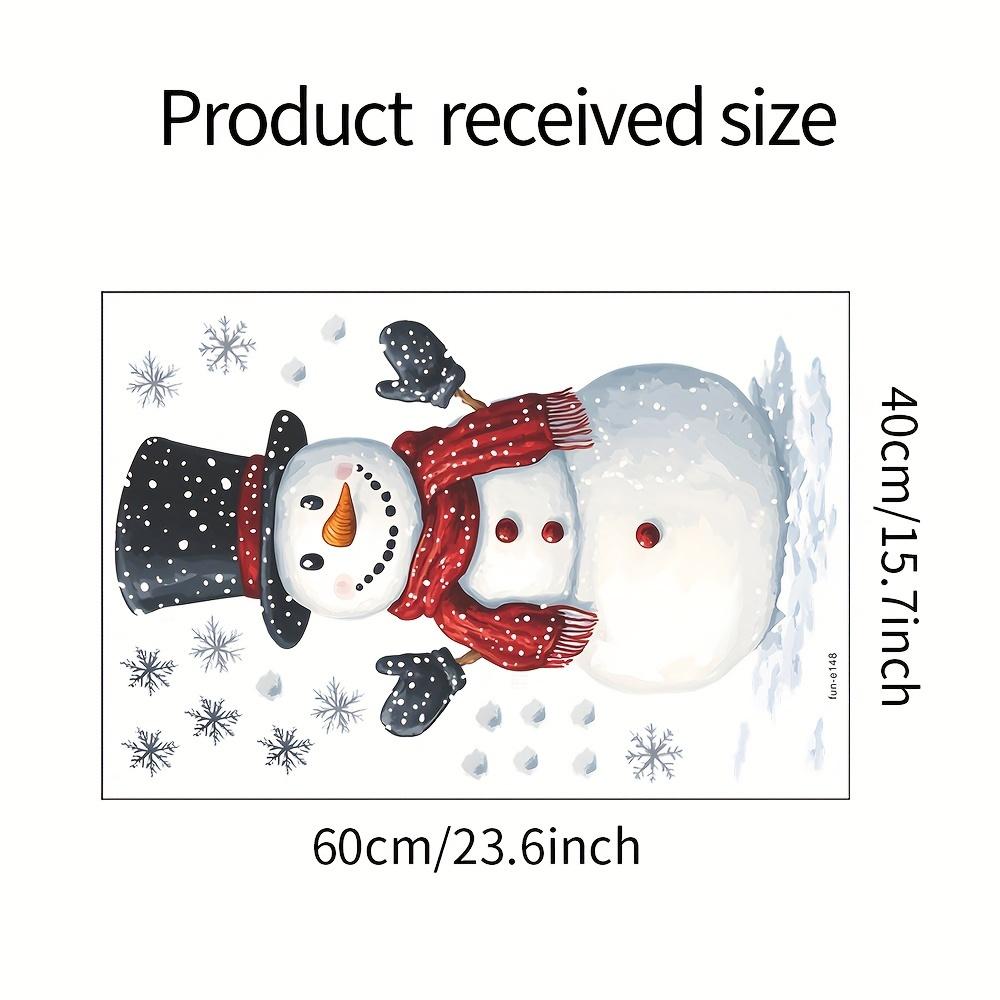 

1Set Snowman and Snowflake Wall Stickers for Kitchen Bathroom Bedroom Self-Adhesive Refrigerator Christmas Home Decoration