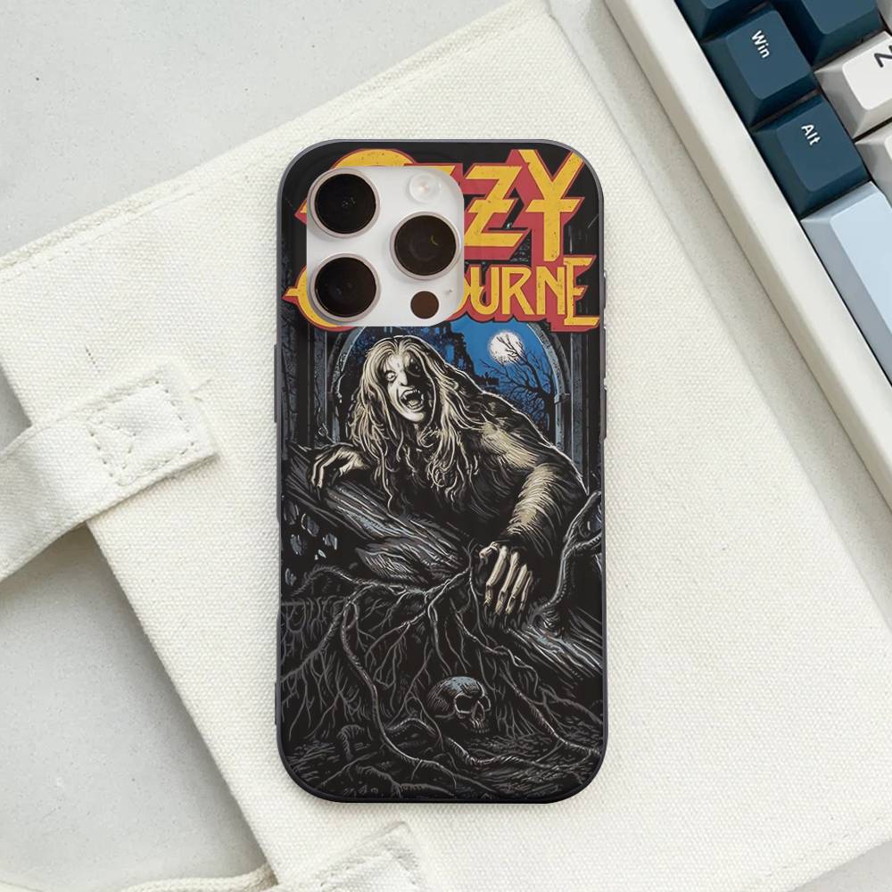 O-Ozzy Osbourne Band Für IPhone 16 15 14 13 12 11 17 Pro Max Plus Welle Geriffeltes Handyhülle Anti-Fall-Abdeckung