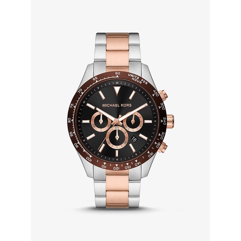 Мужские часы Michael Kors Oversized Layton двухцветные MK8913 серебряный