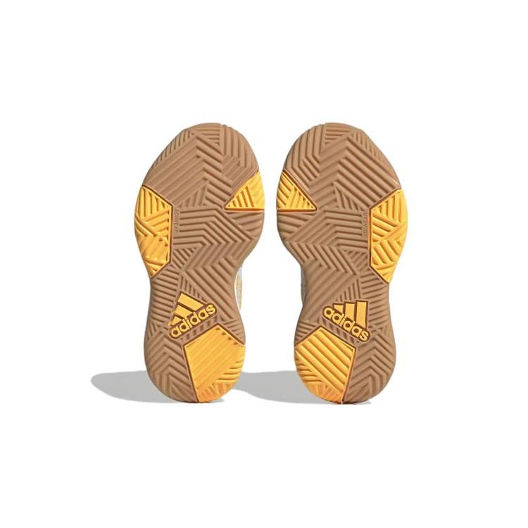 New Adidas OwnTheGame 2.0 K Mid Top Children's Basketball Shoes White Black Yellow Kids' H06418