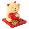 Solar Waving Cat Innovative Cute Solar   Cat Solar Powered Fortune Cat with Transparent Cover for Car Dashboard Cashier Desk Store